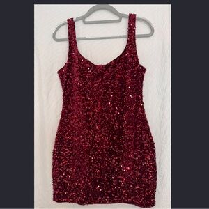 jcpenney Red Sequin Mini Dress